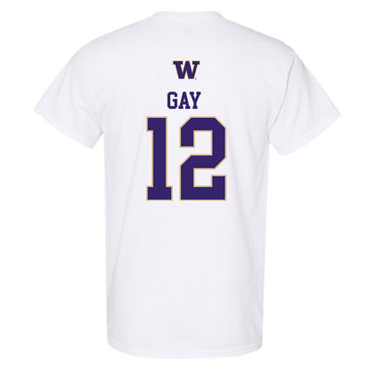 Washington - NCAA Men's Soccer : Carter Gay - Sports Shersey T-Shirt-1