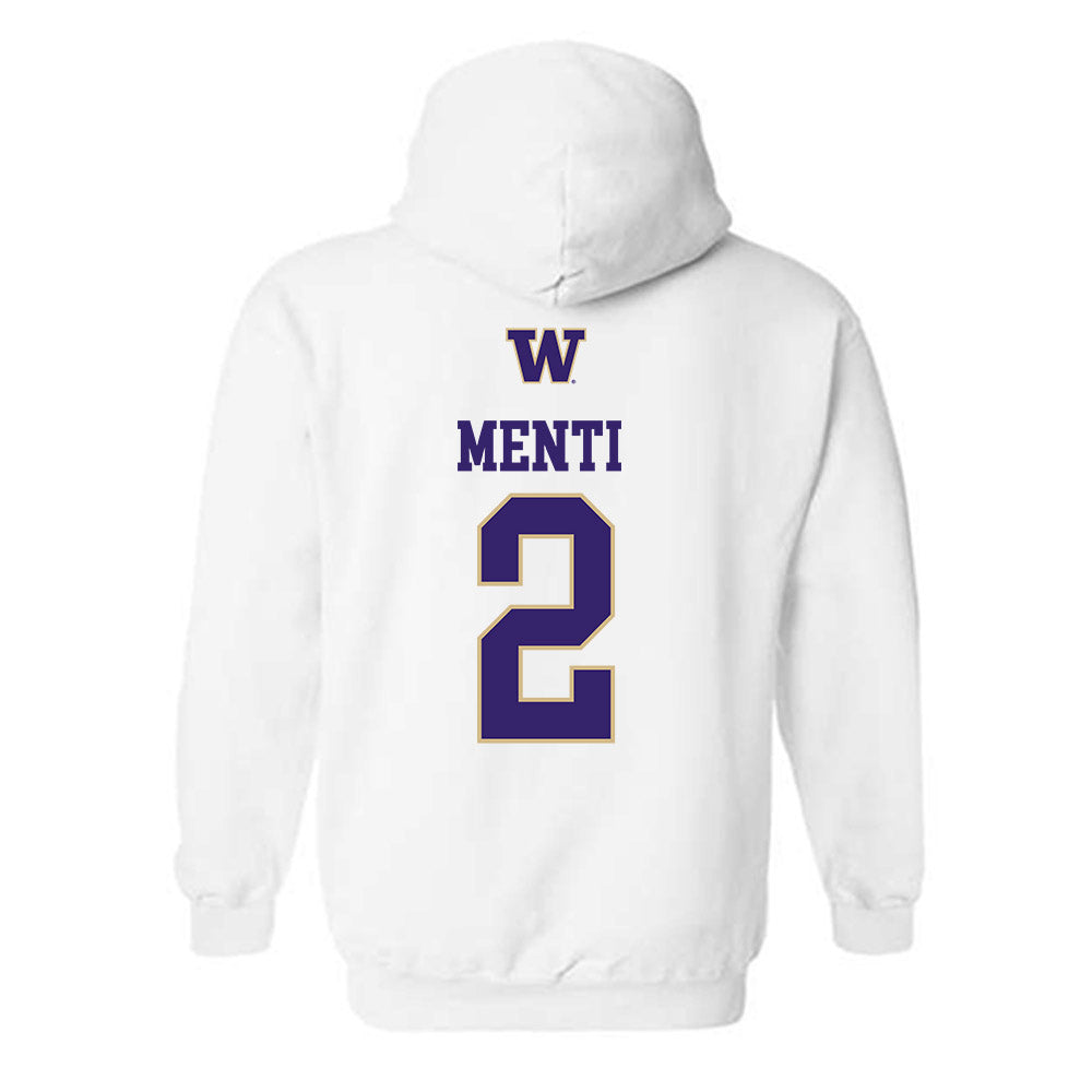 Washington - NCAA Women's Soccer : Anna Menti - Sports Shersey Hooded Sweatshirt-1