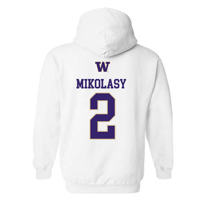 Washington - NCAA Men's Soccer : Harper Mikolasy - Sports Shersey Hooded Sweatshirt-1
