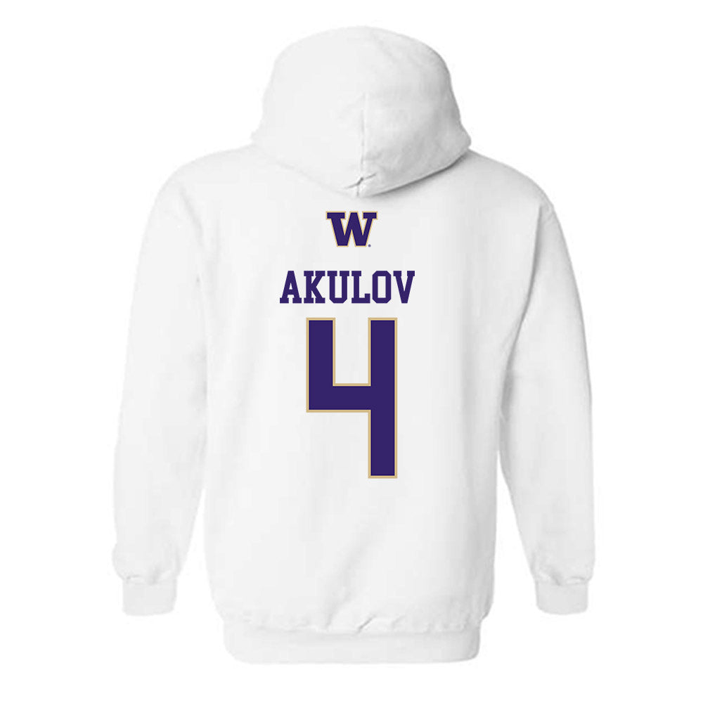 Washington - NCAA Men's Soccer : Egor Akulov - Sports Shersey Hooded Sweatshirt-1