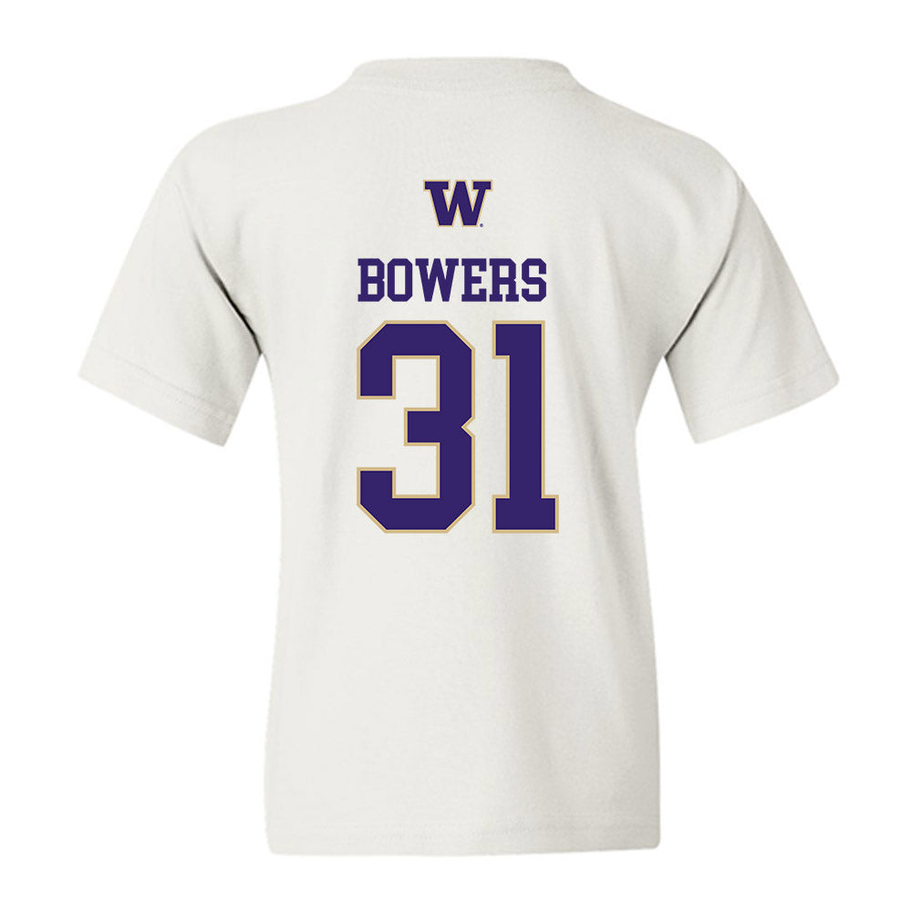 Washington - NCAA Men's Soccer : Brecken Bowers - Sports Shersey Youth T-Shirt-1