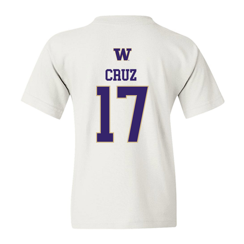 Washington - NCAA Men's Soccer : Cameron Cruz - Sports Shersey Youth T-Shirt-1