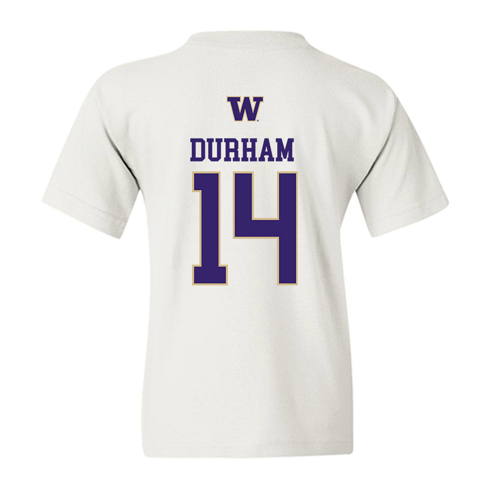 Washington - NCAA Women's Soccer : Elle Durham - Sports Shersey Youth T-Shirt-1