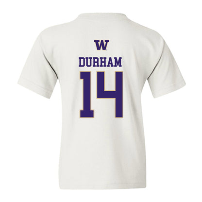 Washington - NCAA Women's Soccer : Elle Durham - Sports Shersey Youth T-Shirt-1