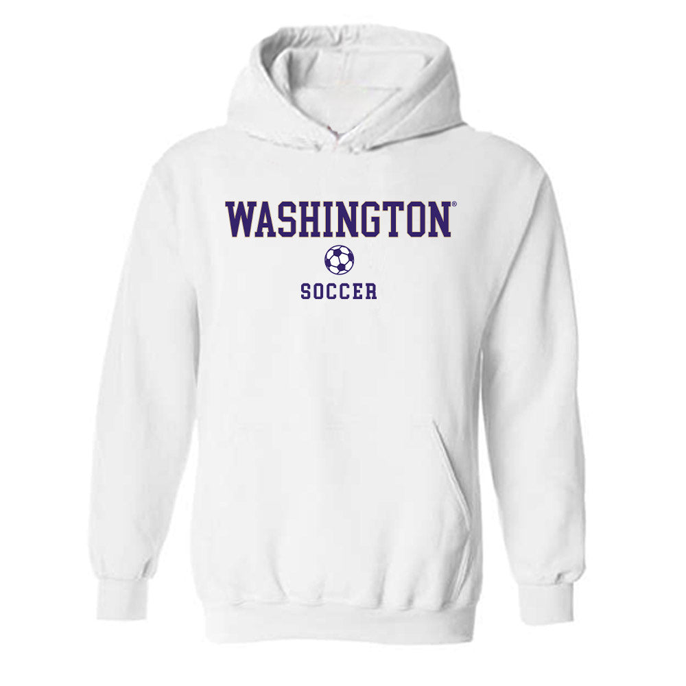 Washington - NCAA Men's Soccer : Harper Mikolasy - Sports Shersey Hooded Sweatshirt-0