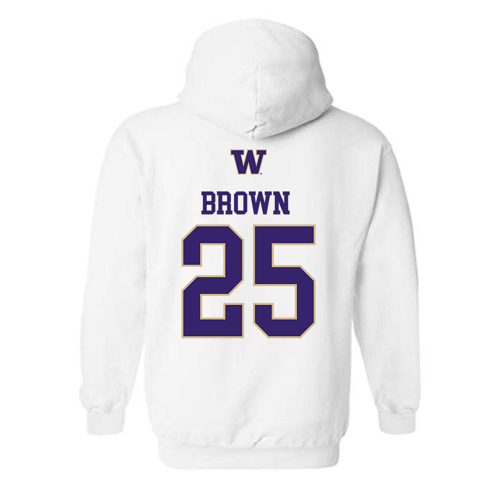 Washington - NCAA Beach Volleyball : MayaMay Brown - Sports Shersey Hooded Sweatshirt-1