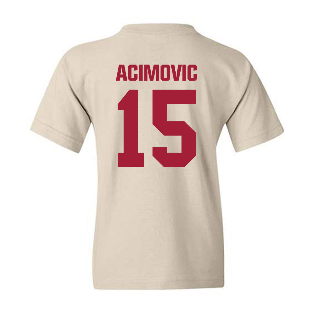 Indiana - NCAA Men's Basketball : Andrej Acimovic - Youth T-Shirt-1