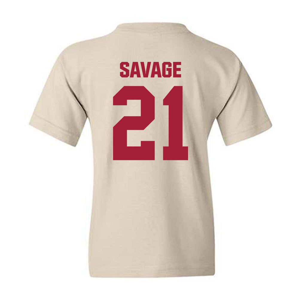 Indiana - NCAA Football : Jacob Savage - Youth T-Shirt-1