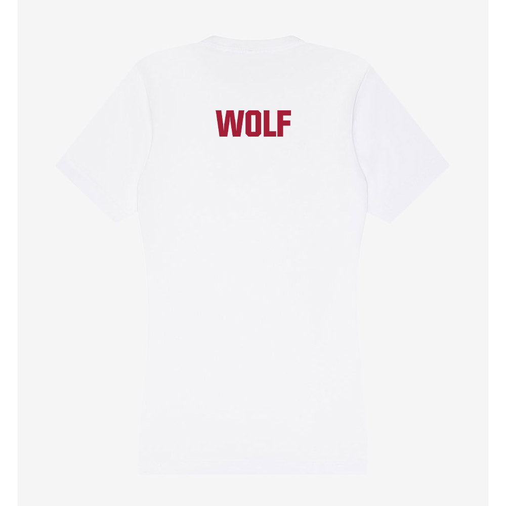 Indiana - NCAA Cheerleading : Katie Wolf - Women's V-Neck T-Shirt-1