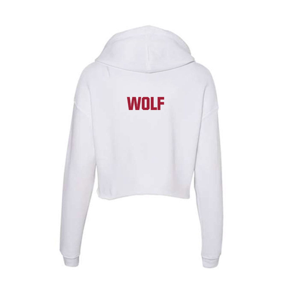Indiana - NCAA Cheerleading : Katie Wolf - Women's Crop Fleece Hoodie-1