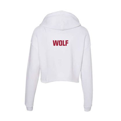 Indiana - NCAA Cheerleading : Katie Wolf - Women's Crop Fleece Hoodie-1