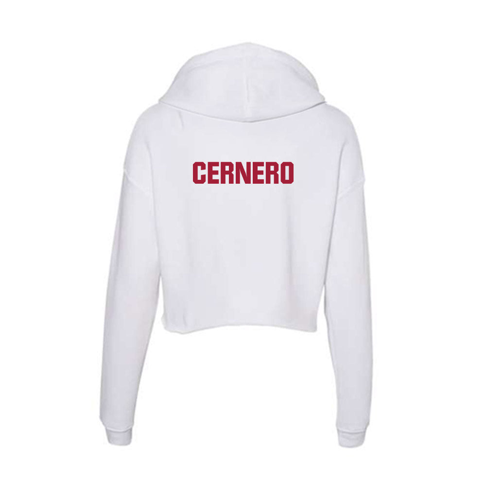Indiana - NCAA Cheerleading : Suzan Cernero - Women's Crop Fleece Hoodie-1