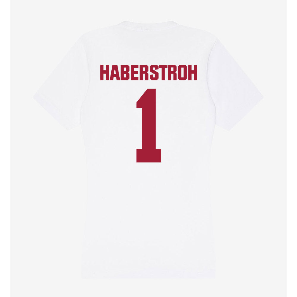 Indiana - NCAA Softball : Hannah Haberstroh - Women's V-Neck T-Shirt-1