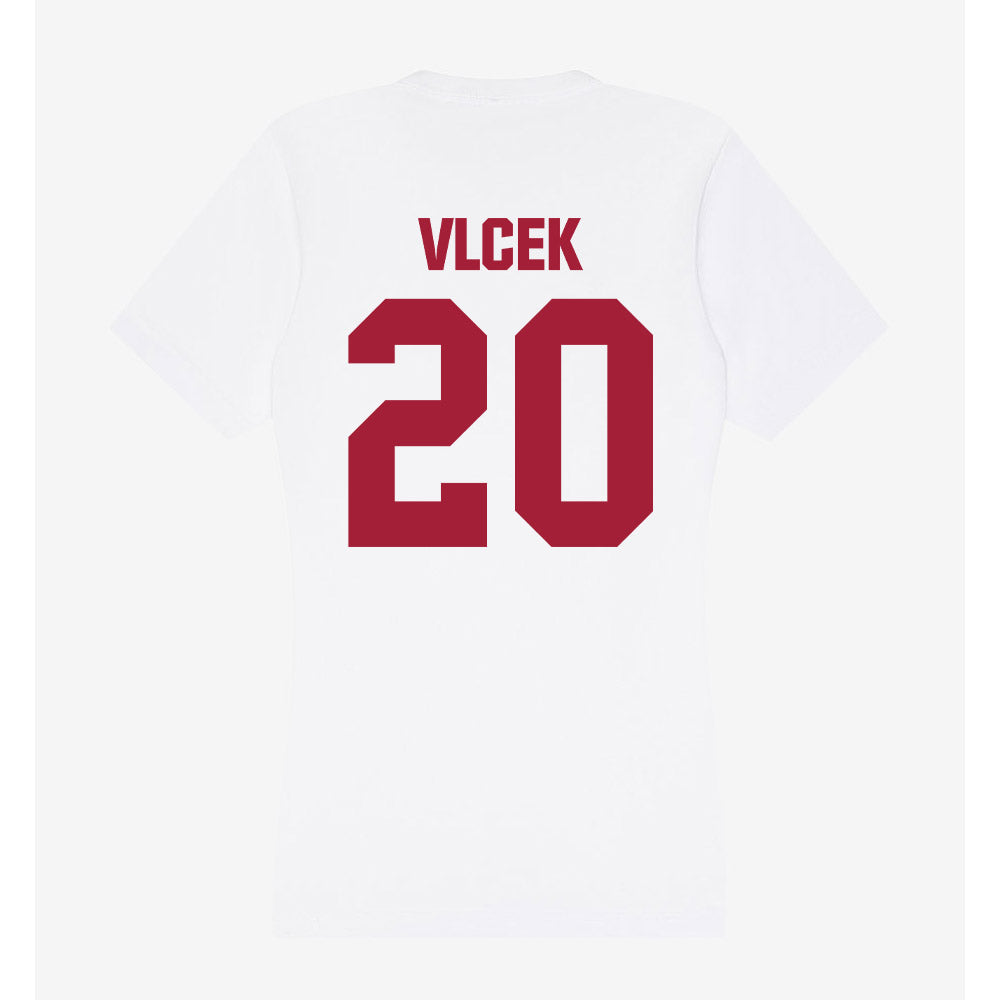 Indiana - NCAA Women's Soccer : Haden Vlcek - Women's V-Neck T-Shirt-1