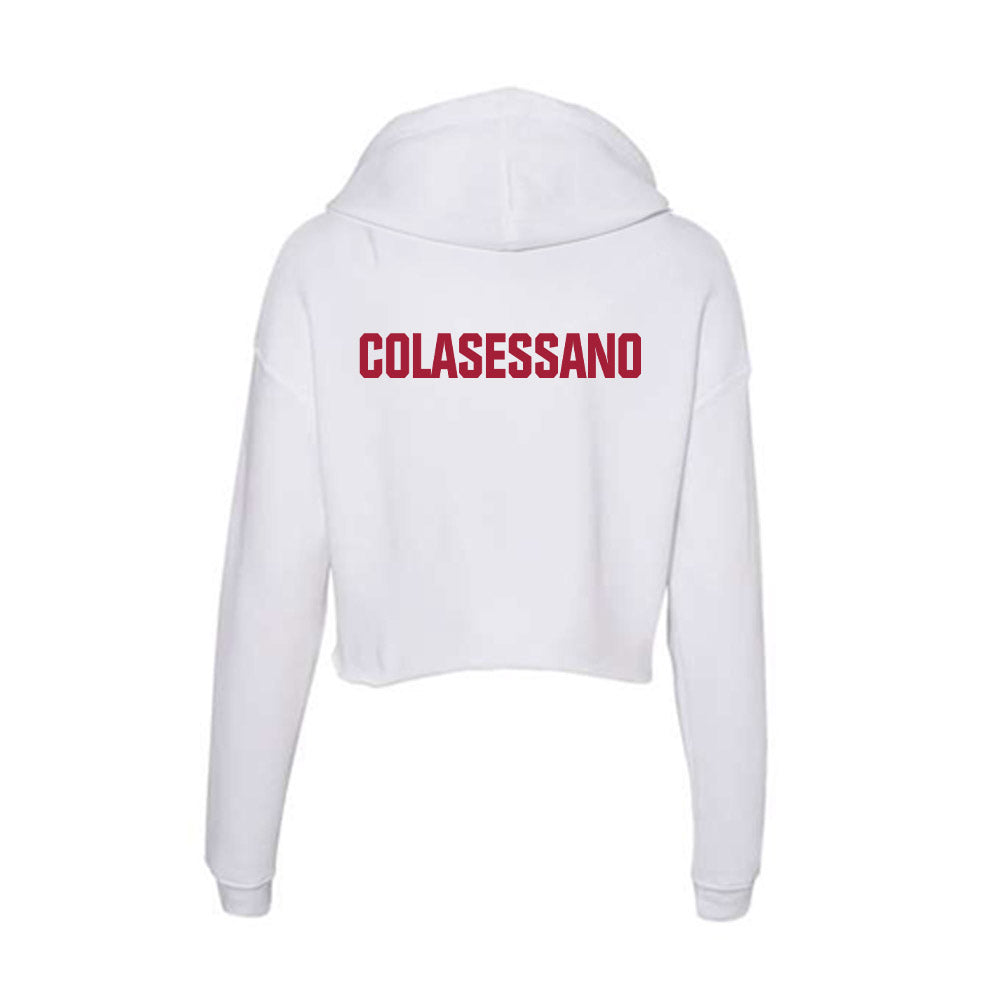 Indiana - NCAA Cheerleading : Garin Colasessano - Women's Crop Fleece Hoodie-1