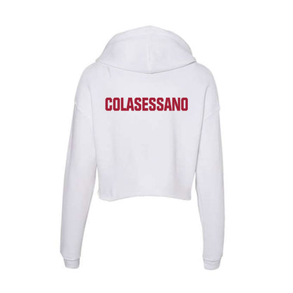 Indiana - NCAA Cheerleading : Garin Colasessano - Women's Crop Fleece Hoodie-1