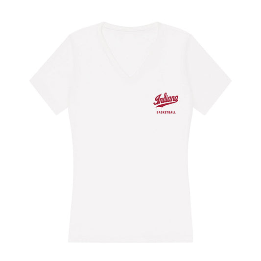 Indiana - NCAA Women's Basketball : Sydney Fenn - Women's V-Neck T-Shirt-0