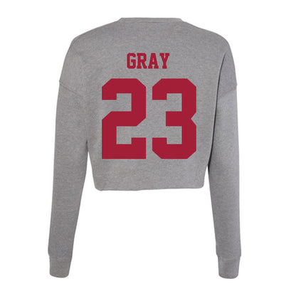 Indiana - NCAA Women's Volleyball : Victoria Gray - Classic Shersey Women's Cropped Crew Fleece-1