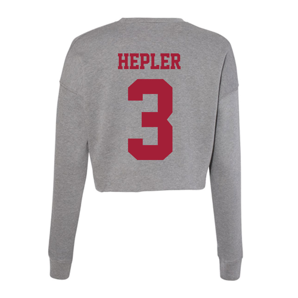 Indiana - NCAA Women's Volleyball : Ellie Hepler - Classic Shersey Women's Cropped Crew Fleece-1