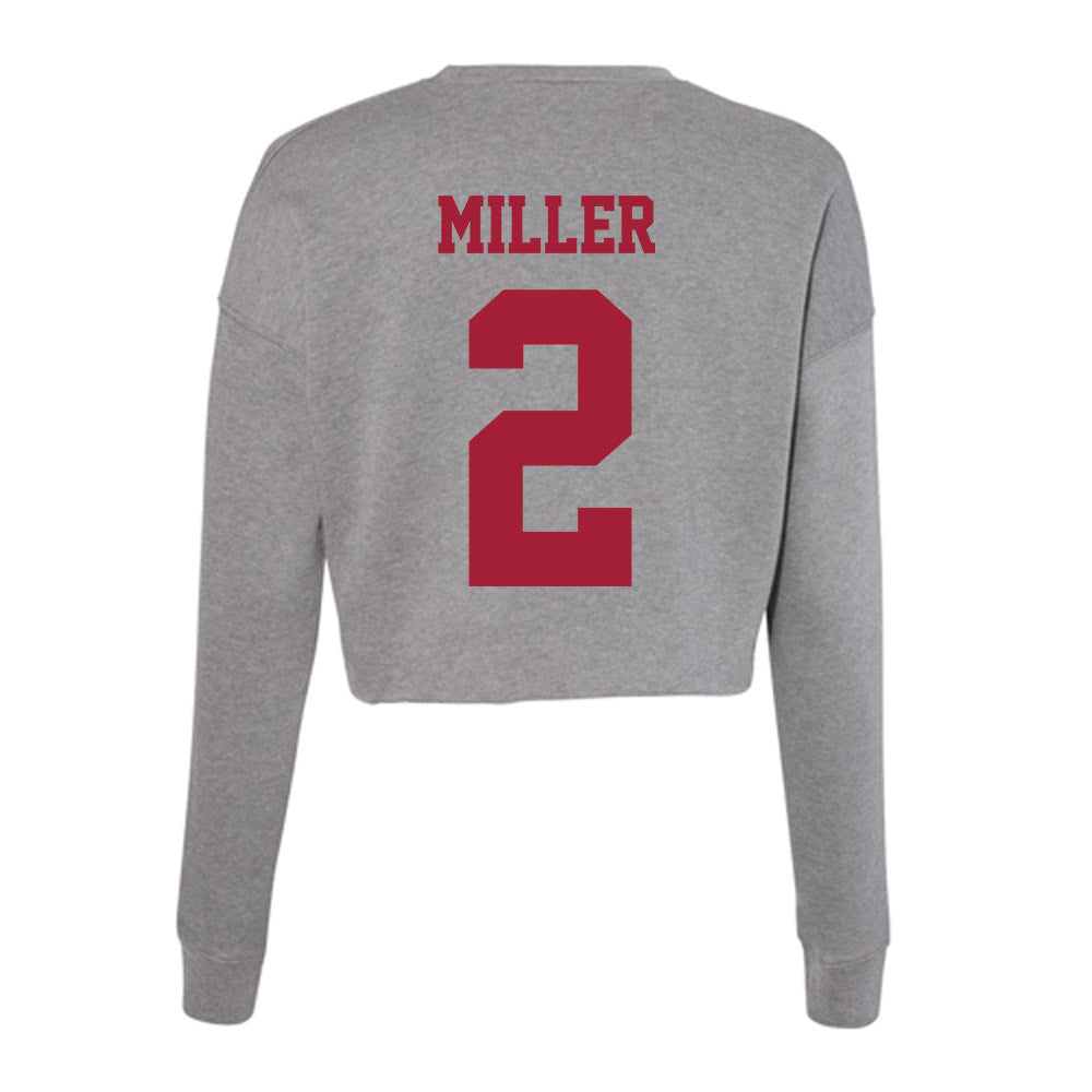 Indiana - NCAA Softball : Sarah Miller - Classic Shersey Women's Cropped Crew Fleece-1