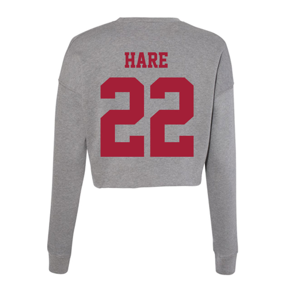 Indiana - NCAA Women's Basketball : Mackenzie Hare - Classic Shersey Women's Cropped Crew Fleece-1