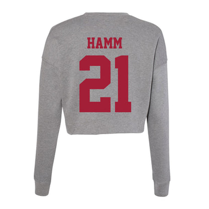 Indiana - NCAA Women's Soccer : Grace Hamm - Classic Shersey Women's Cropped Crew Fleece-1