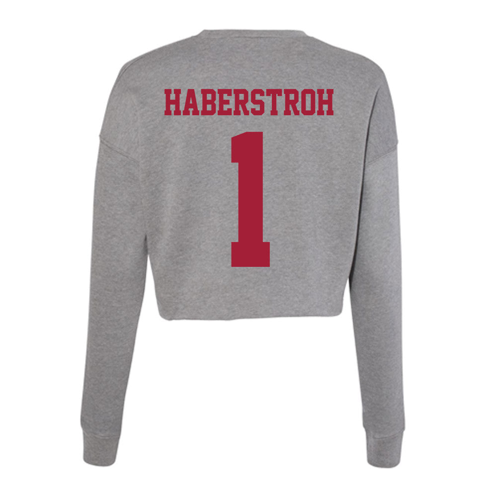 Indiana - NCAA Softball : Hannah Haberstroh - Classic Shersey Women's Cropped Crew Fleece-1