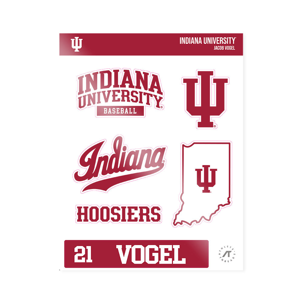 Indiana - NCAA Baseball : Jacob Vogel - Sticker Sheet-0