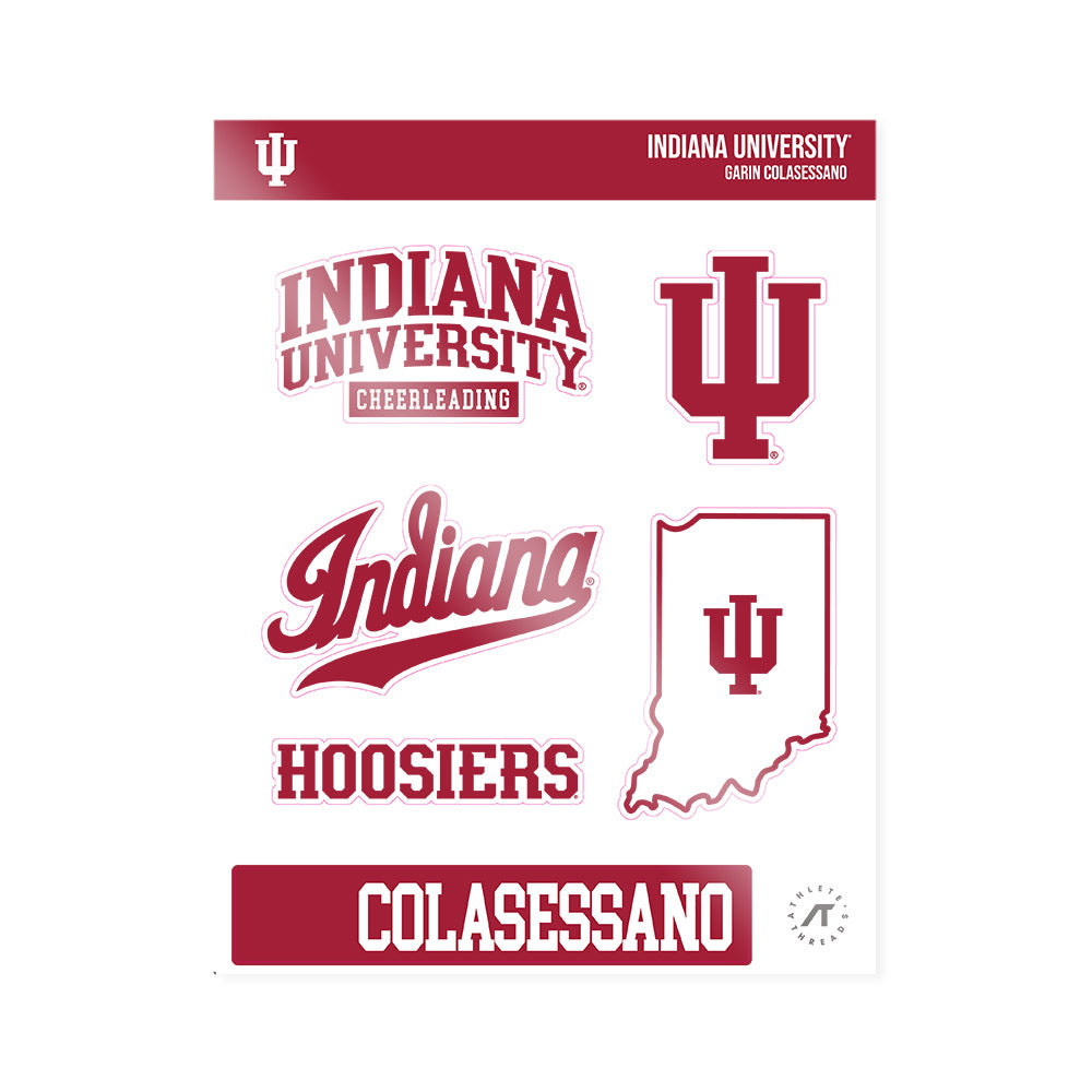 Indiana - NCAA Cheerleading : Garin Colasessano - Sticker Sheet-0