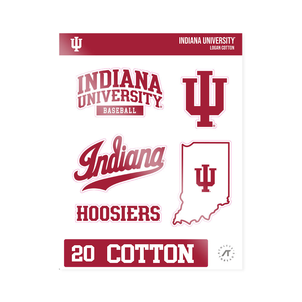 Indiana - NCAA Baseball : Logan Cotton - Sticker Sheet-0