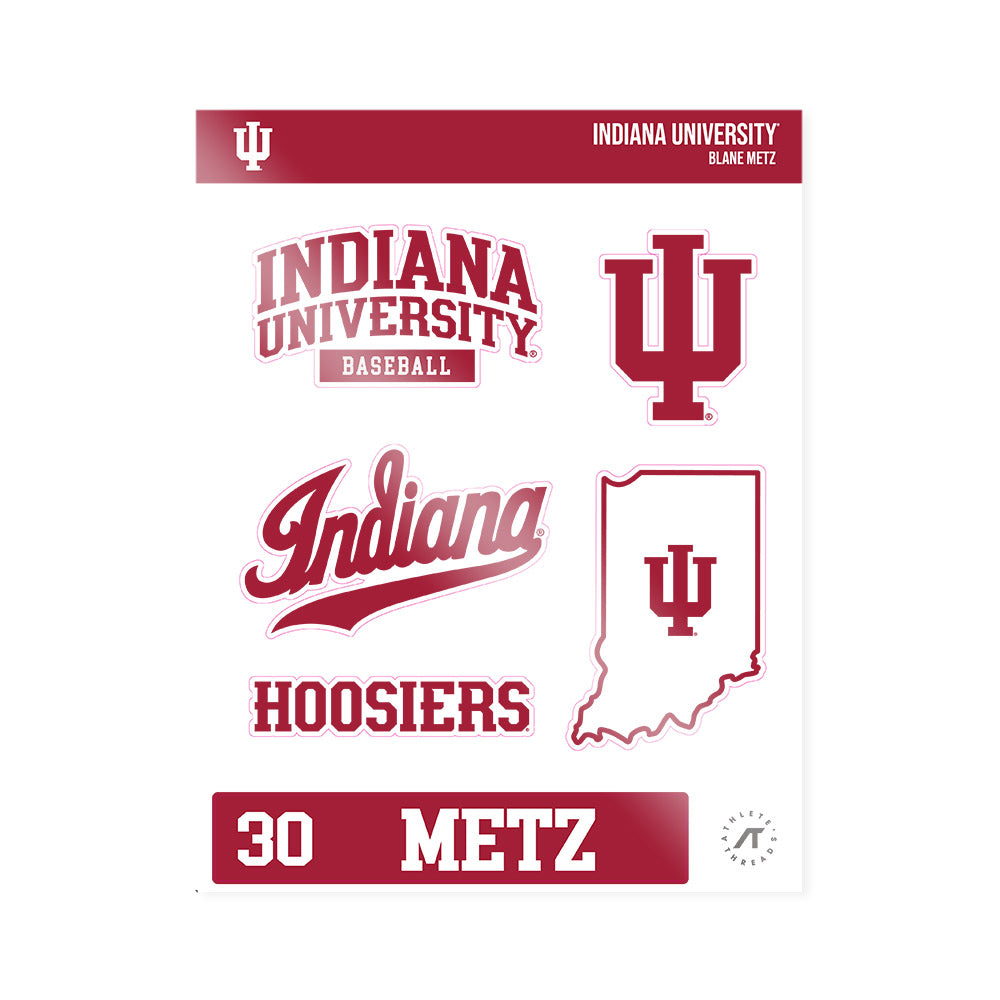 Indiana - NCAA Baseball : Blane Metz - Sticker Sheet-0