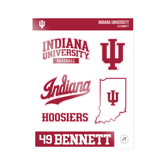 Indiana - NCAA Baseball : Eli Bennett - Sticker Sheet-0