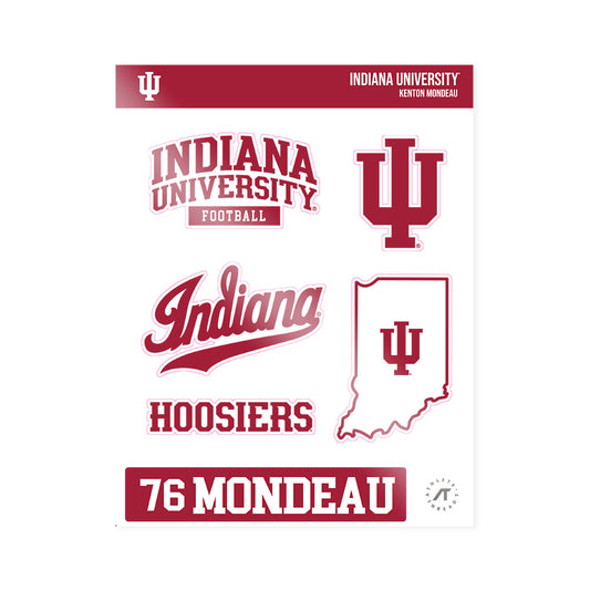 Indiana - NCAA Football : Kenton Mondeau - Sticker Sheet-0