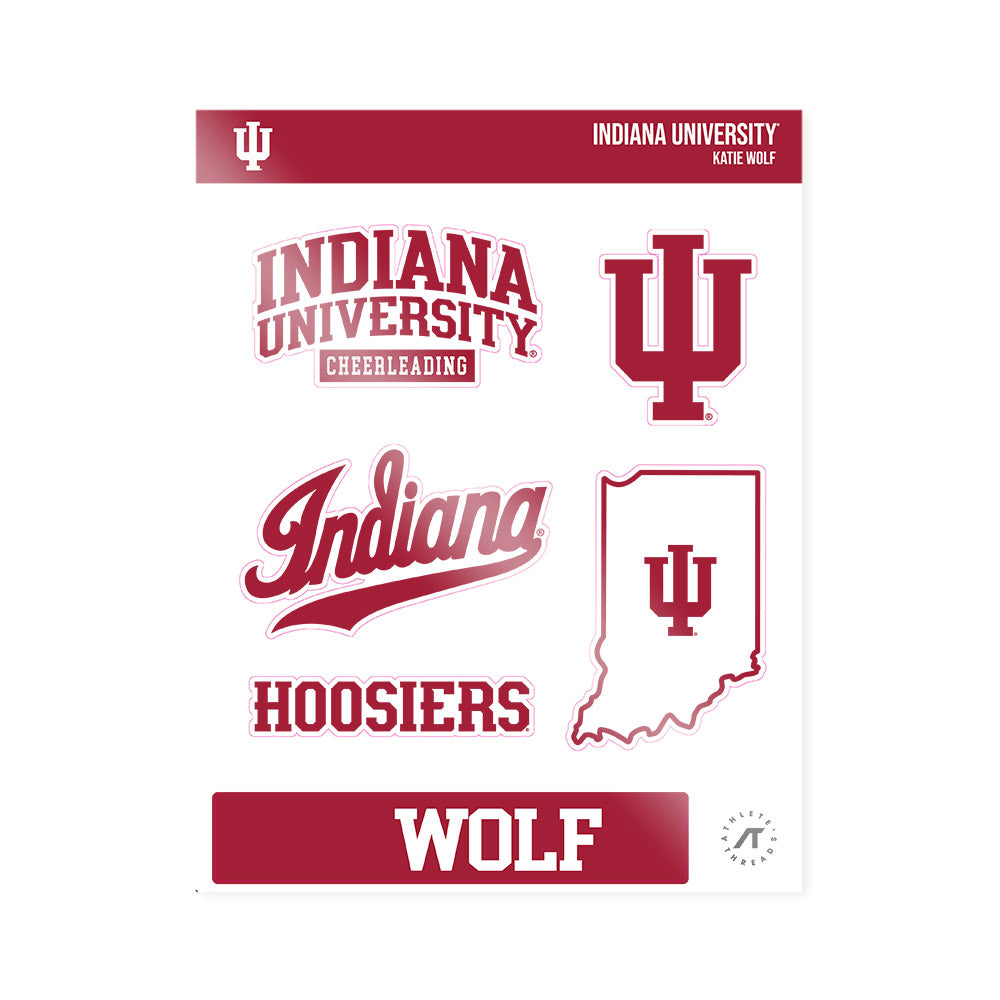 Indiana - NCAA Cheerleading : Katie Wolf - Sticker Sheet-0