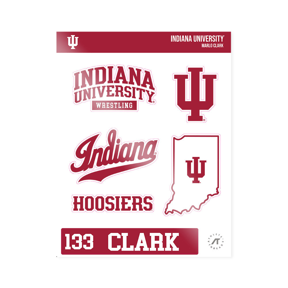 Indiana - NCAA Wrestling : Marlo Clark - Sticker Sheet-0