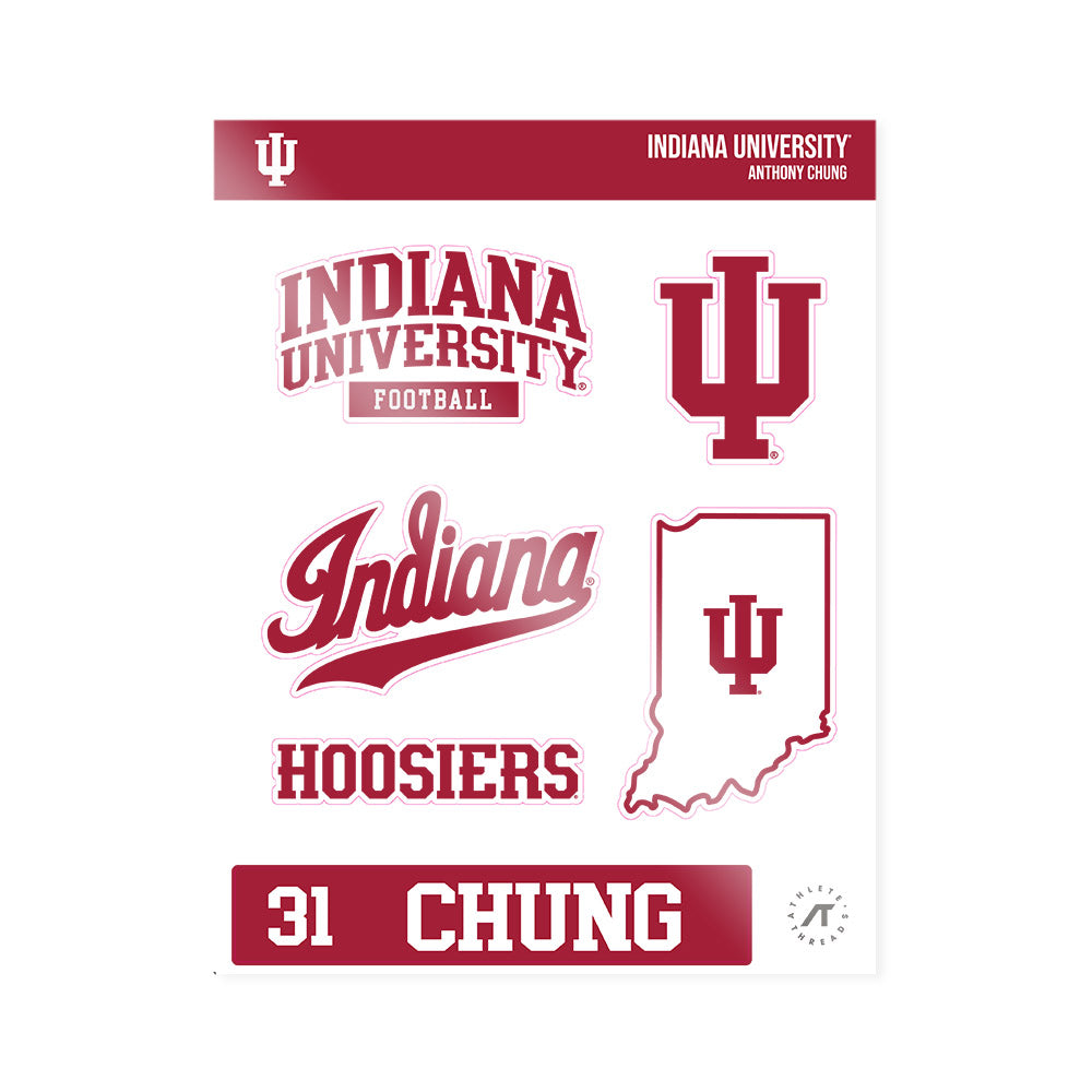 Indiana - NCAA Football : Anthony Chung - Sticker Sheet-0