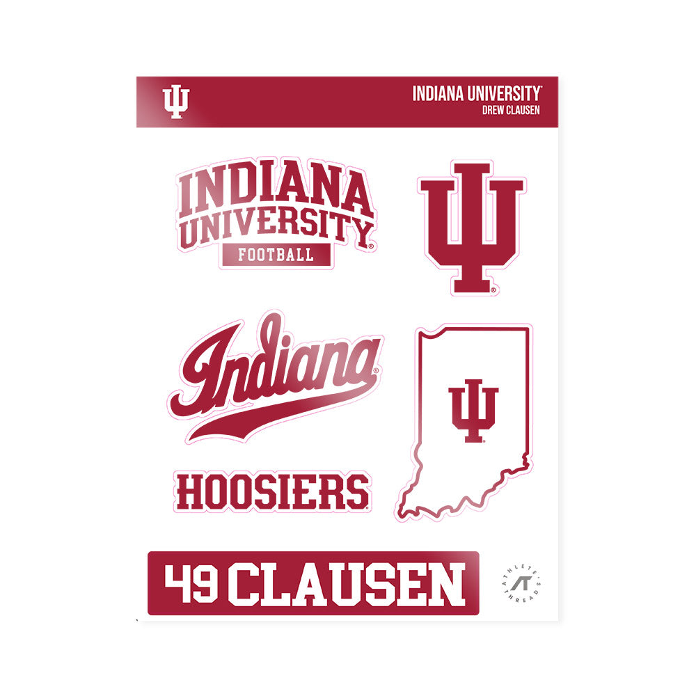 Indiana - NCAA Football : Drew Clausen - Sticker Sheet-0