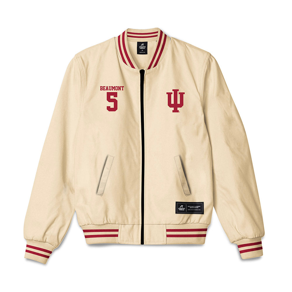 Indiana - NCAA Women's Basketball : Lenee Beaumont - Bomber Jacket-0