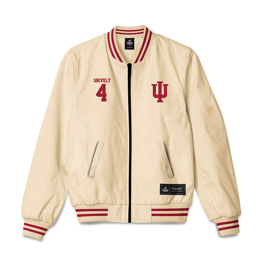 Indiana - NCAA Men's Basketball : Drew Snively - Bomber Jacket-0