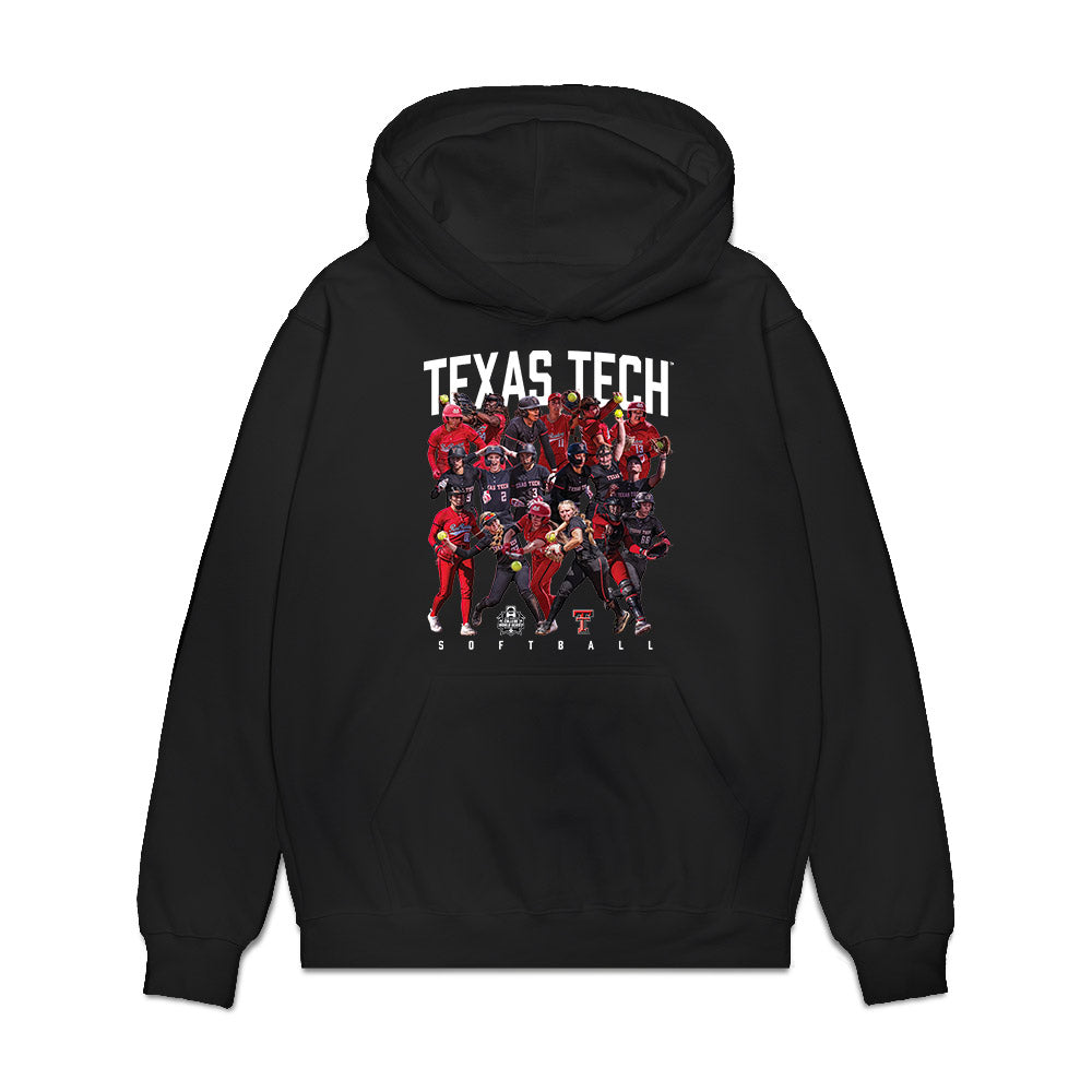 Texas Tech - NCAA Softball : - Team Collage Premium Hooded Sweatshirt-0