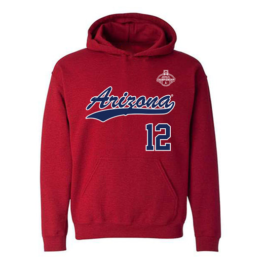 Arizona - NCAA Softball : Jalen Adams - NCAA® Replica Shersey Hooded Sweatshirt-0