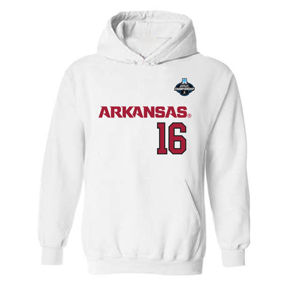 Arkansas - NCAA Softball : Ramsey Walker - NCAA® Replica Shersey Hooded Sweatshirt-0