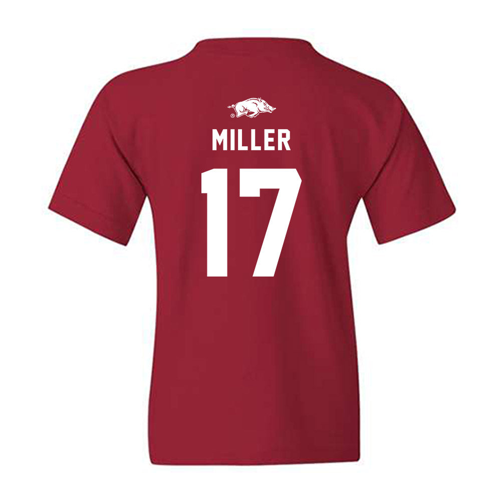 Arkansas - NCAA Softball : Kennedy Miller - Replica Shersey Youth T-Shirt-1