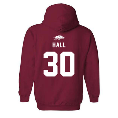 Arkansas - NCAA Softball : Khamari Hall - NCAA® Replica Shersey Hooded Sweatshirt-1