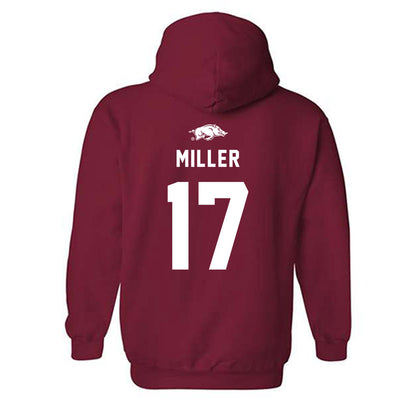 Arkansas - NCAA Softball : Kennedy Miller - Replica Shersey Hooded Sweatshirt-1