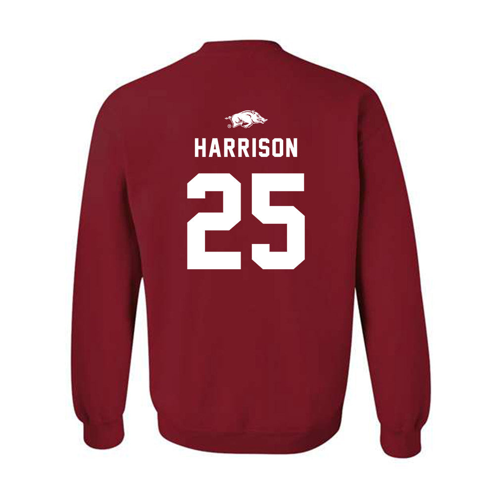 Arkansas - NCAA Softball : Cameryn Harrison - Replica Shersey Crewneck Sweatshirt-1