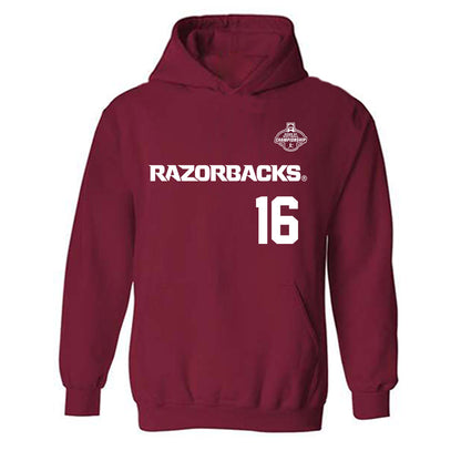 Arkansas - NCAA Softball : Ramsey Walker - NCAA® Replica Shersey Hooded Sweatshirt-0