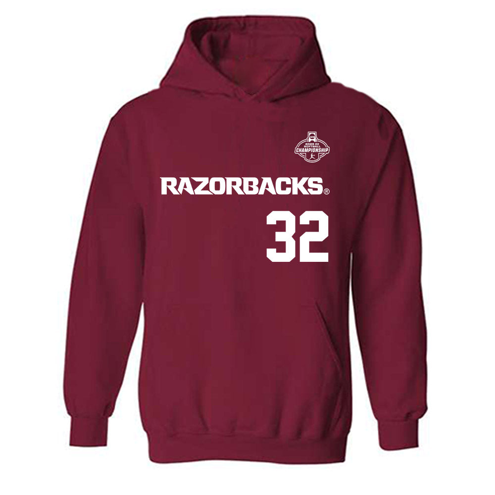 Arkansas - NCAA Softball : Saylor Timmerman - NCAA® Replica Shersey Hooded Sweatshirt-0
