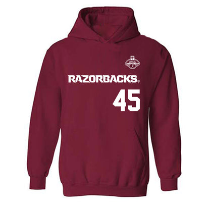 Arkansas - NCAA Softball : Jayden Wells - Replica Shersey Hooded Sweatshirt-0