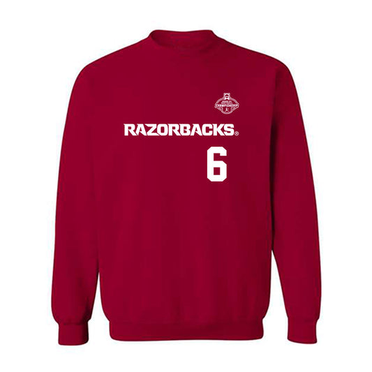 Arkansas - NCAA Softball : Ella McDowell - Replica Shersey Crewneck Sweatshirt-0